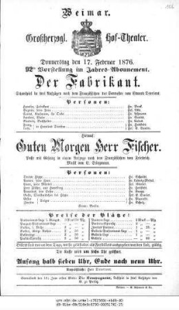 Guten Morgen Herr Fischer