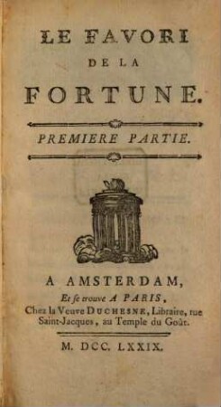 Le Favori De La Fortune, 1