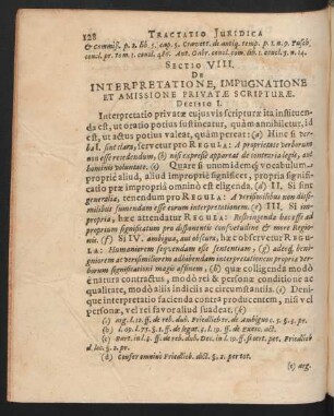 Sectio VIII. De Interpretatione, Impugnatione Et Amissione Privatae Scripturae.