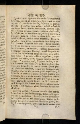 213-216, Quaeritur nono. Quaenam sint causae scrupulorum ...