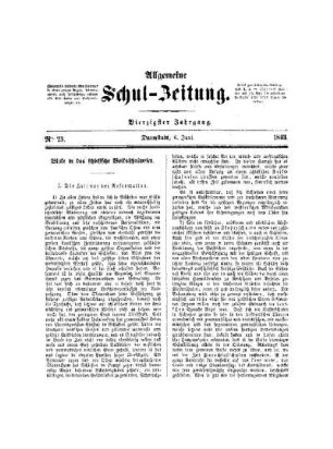 Blicke in das schlesische Volksschulwesen