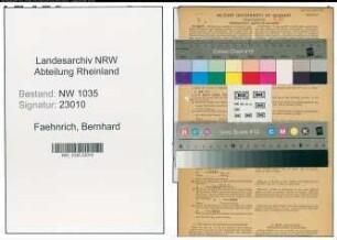 Entnazifizierung Bernhard Faehnrich , geb. 24.02.1922 (Buerogehilfe)