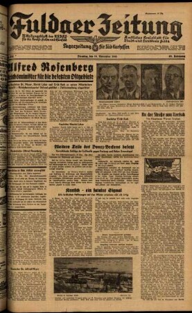 Ausgabe vom Dienstag, den 18. November 1941.