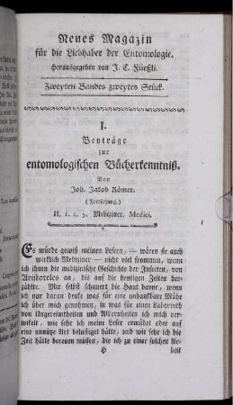 Zweyten Bandes zweytes Stück.