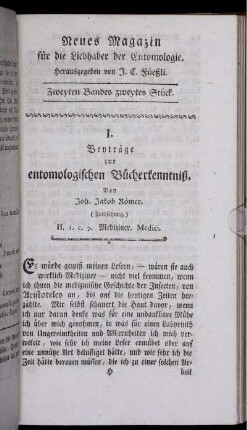 Zweyten Bandes zweytes Stück.