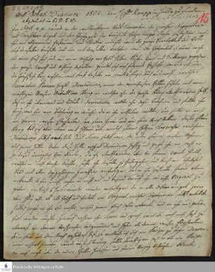 Tagebuch von Christoph Samuel John.