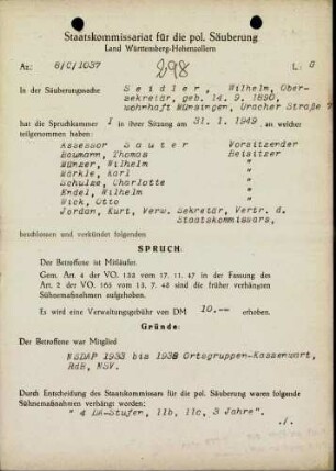 Seidler, Wilhelm