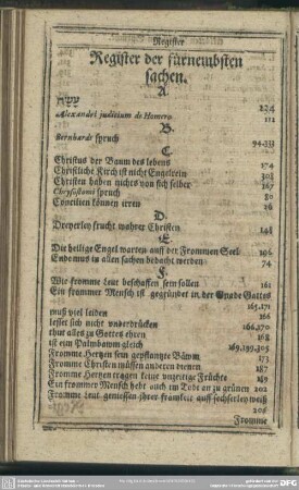 Register der fürnembsten sachen