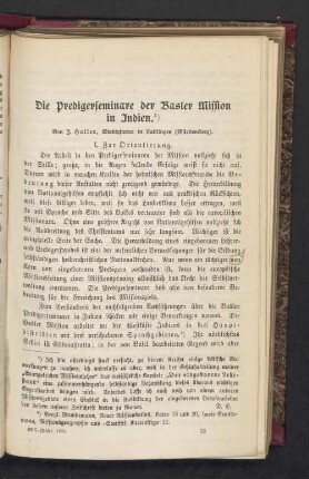 Die Predigerseminare der Basler Mission in Indien