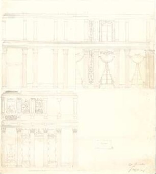 Bürklein, Eduard; Saaldekoration - Teilansicht