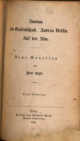 Novellen : Auswahl fürs Haus, 4