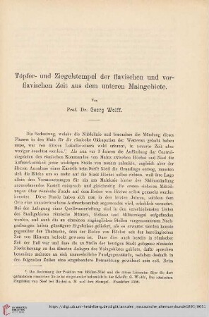 27: Töpfer- und Ziegelstempel der flavischen und vorflavischen Zeit aus dem unteren Maingebiete
