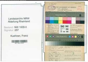 Entnazifizierung Franz Kuehnen , geb. 04.02.1895 (Verw.Beamter)