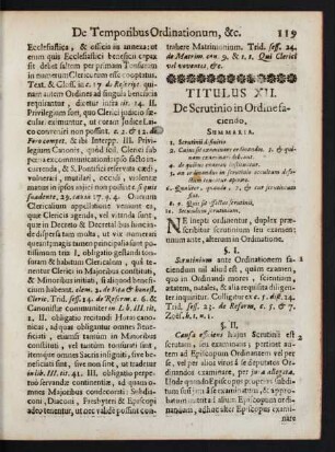 Titulus XII. De Scrutinio in Ordine faciendo.