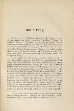 Deutsche Wahrheiten und magyarische Einstellungen : eine Entgegnung auf d. offiziöse Broschüre: "Dr. Heinze's Anklageschrift 'Hungarica' im Lichte d. Wahrheit"