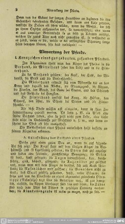 Abwartung der Pferde