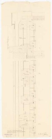 Arzthaus Prof. Bernhardt, Berlin-Charlottenburg: Verbundfenster Vertikalschnitte 1:1