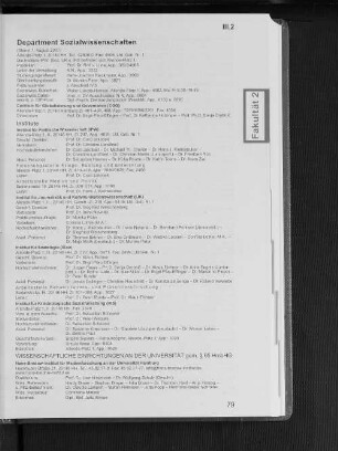 Department Sozialwissenschaften