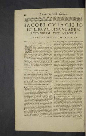 In librum singularem responsorum ulpii marcelli.