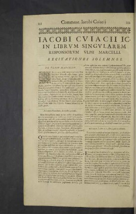 In librum singularem responsorum ulpii marcelli.