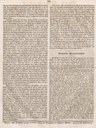396 Kirchliche Mittheilungen