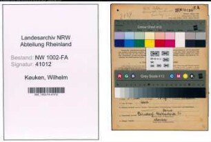 Entnazifizierung Wilhelm Keuken, geb. 09.02.1908 (Kaufmann)