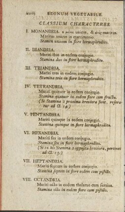 Classium Characteres.