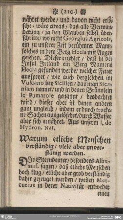 Warum etliche Menschen verständig, viele aber unverstänig werden