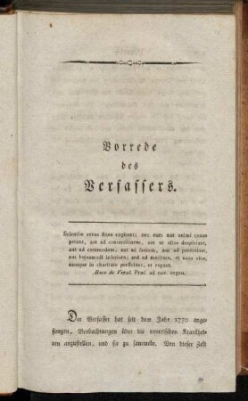 Vorrede des Verfassers.