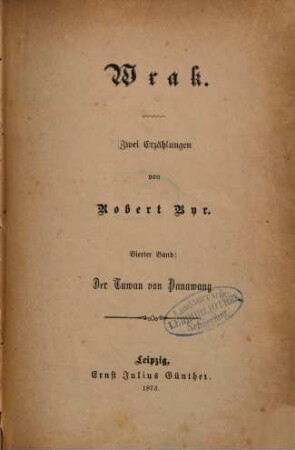 Wrak : zwei Erzählungen, 4. Der Tuwan von Panawang
