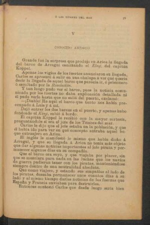 V - Conocido antiguo