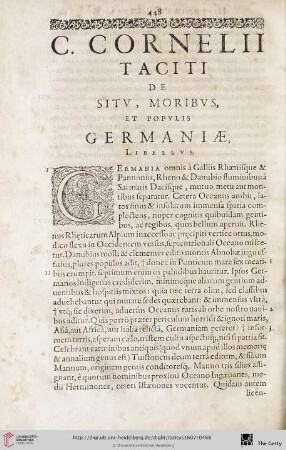 De situ, moribus, et populis Germaniae, Libellus