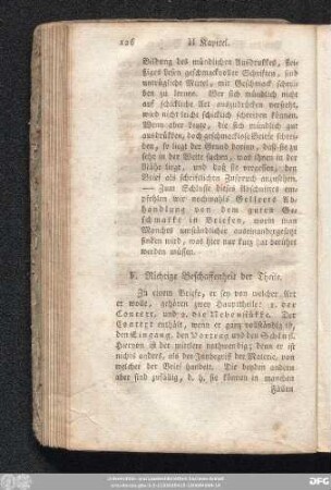 F. Richtige Beschaffenheit der Theile.