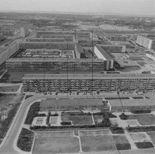 Wohnkomplex III in Halle-Neustadt : Blickrichtung Norden