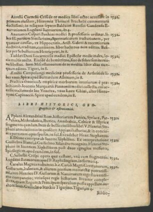 Libri Historici, Geographici et Astronomici.