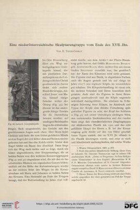 Eine niederösterreichische Skulpturengruppe vom Ende des XVII. Jhs.
