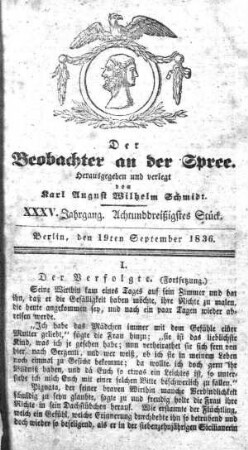 38. Stueck, 19. September 1836