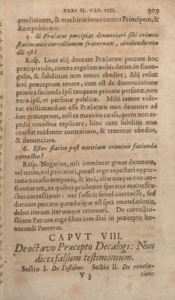 Capvt VIII. De octavo Praecepto Decalogi: Non dices falsum testimonium.