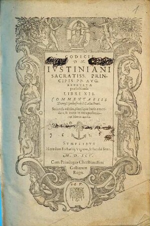 Codicis D.N. Ivstiniani Sacratiss. Principis PP. Avg. Repetitae praelectionis Libri XII