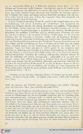 14: [Rezension von: Ernst Zinn (Hrsg.), Ovids Ars amatoria und Remedia amoris. Untersuchungen zum Aufbau]