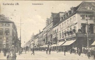 Postkartenalbum. "Karlsruhe i. B.-Kaiserstrasse". Kaiserstraße