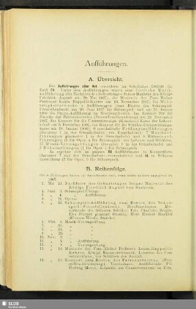 Aufführungen