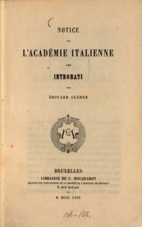 Notice sur l'académie italienne des Intronati