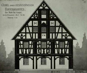 Greifenhain (bei Geithain): Bauernhaus Kolbe, Fachwerkgiebel