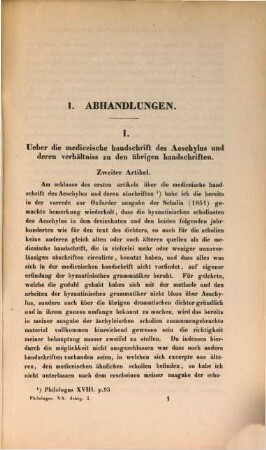 Ueber die mediceische handschrift des Aeschylus und deren abschriften. 2