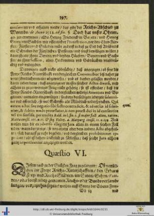 Quaestio VI