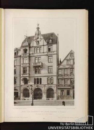 33. Wohn- und Geschäftshaus des "Neuen Tagblattes" in Stutgart. Architekten: Bihl & Woltz, daselbst. Apartment and Business Block at Stuttgart. Maison d'habitation avec Magasins à Stuttgart.