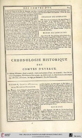 Chronologie historique des comtes d’Evreux