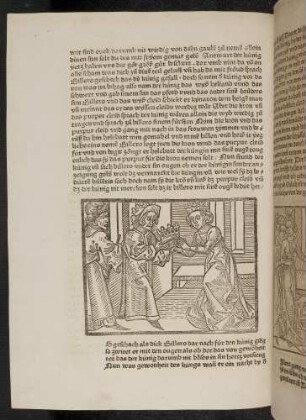 König Sedras lässt eine Krone den Frauen in ihrem Gemach überreichen; (Kapitel X: Von König Sedras).
