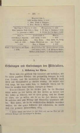 X. Erfindungen und Entdeckungen des Mittelalters